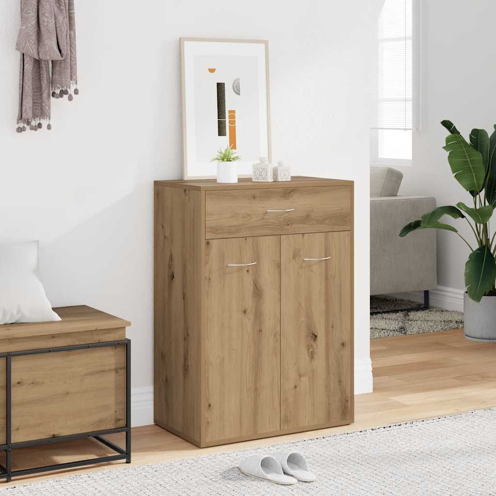 vidaXL Shoe Cabinet Artisan Oak 60x35x84 cm Engineered Wood 1