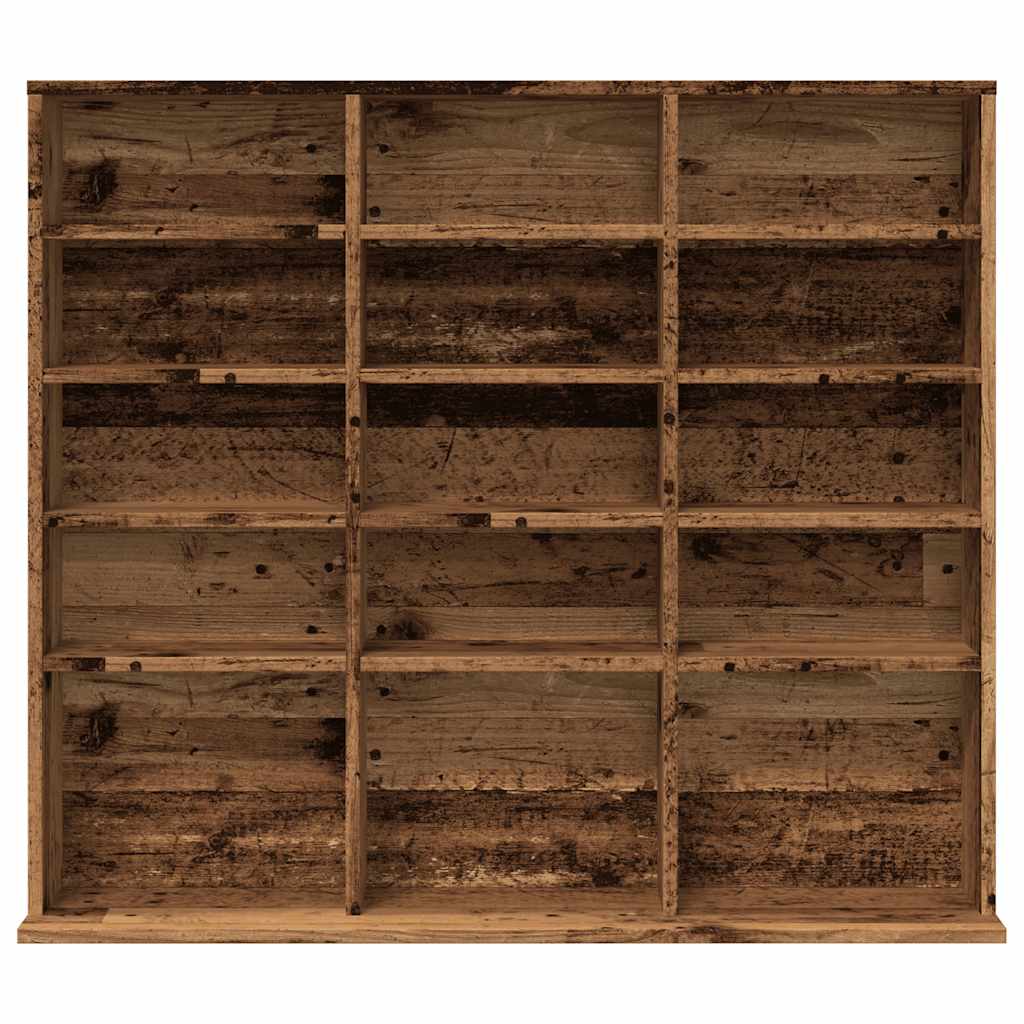 vidaXL CD Cabinet Old Wood 100x23x89,5 cm Engineered Wood 4