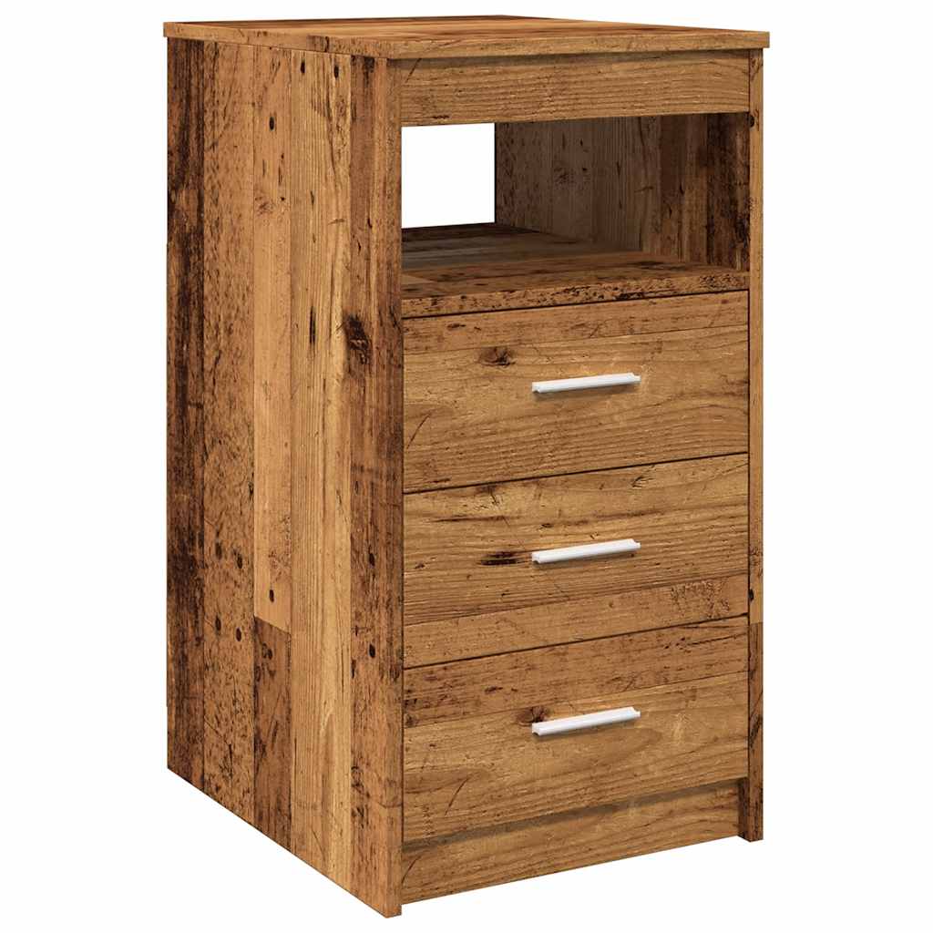 vidaXL Drawer Cabinet Old Wood 40x50x76 cm Engineered Wood 2