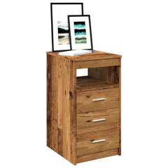 vidaXL Drawer Cabinet Old Wood 40x50x76 cm Engineered Wood 4
