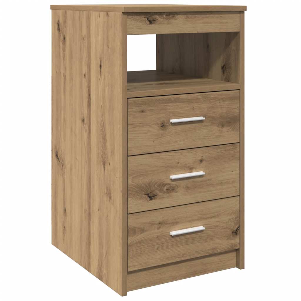 vidaXL Drawer Cabinet Artisan Oak 40x50x76 cm Engineered Wood 2