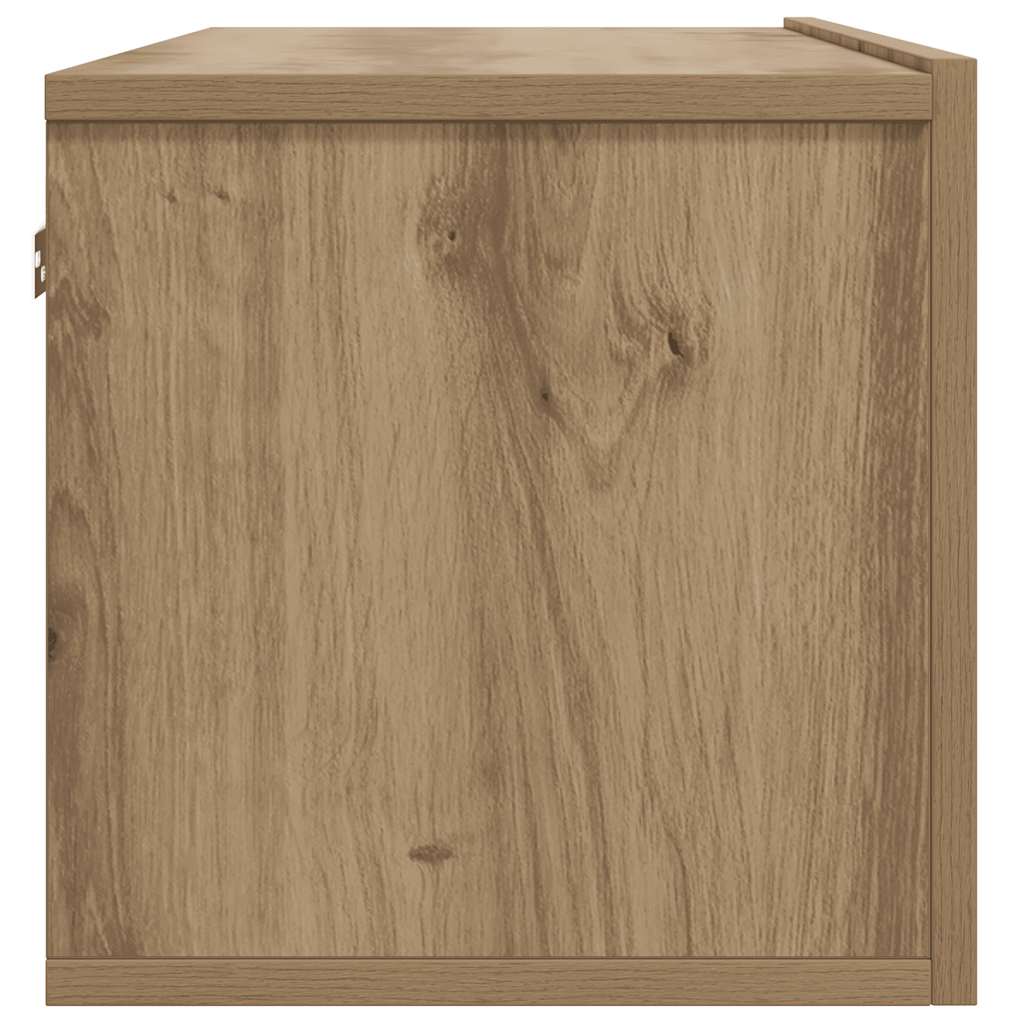 vidaXL Wall Mounted TV Cabinet Artisan Oak 80x30x30 cm Engineered Wood 6