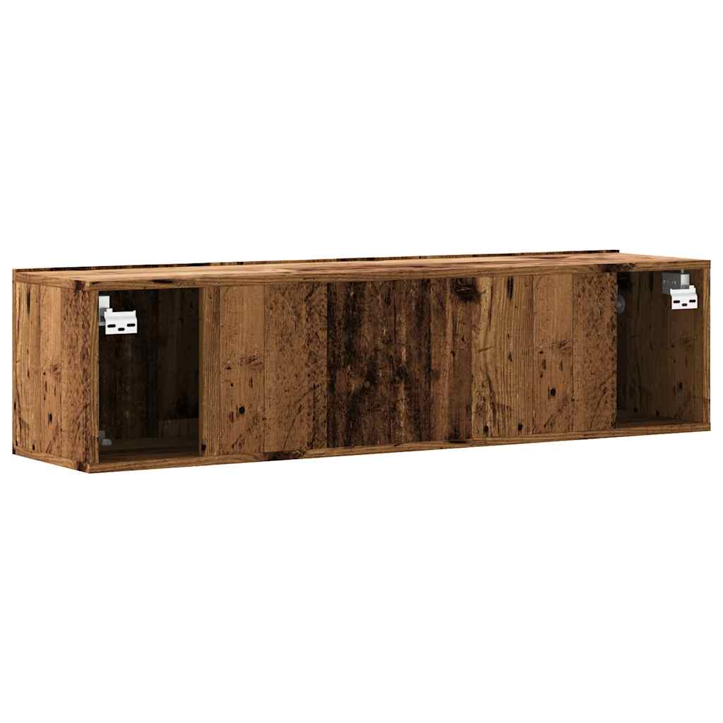 vidaXL Wall Mounted TV Cabinet Old Wood 120x30x30 cm Engineered Wood 6