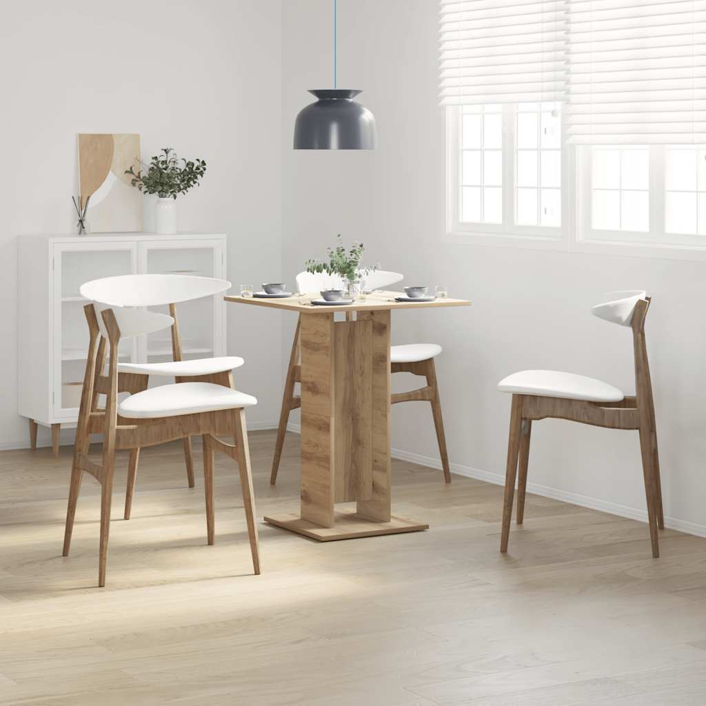 vidaXL Bistro Table Artisan Oak 60x60x75 cm Engineered Wood 1
