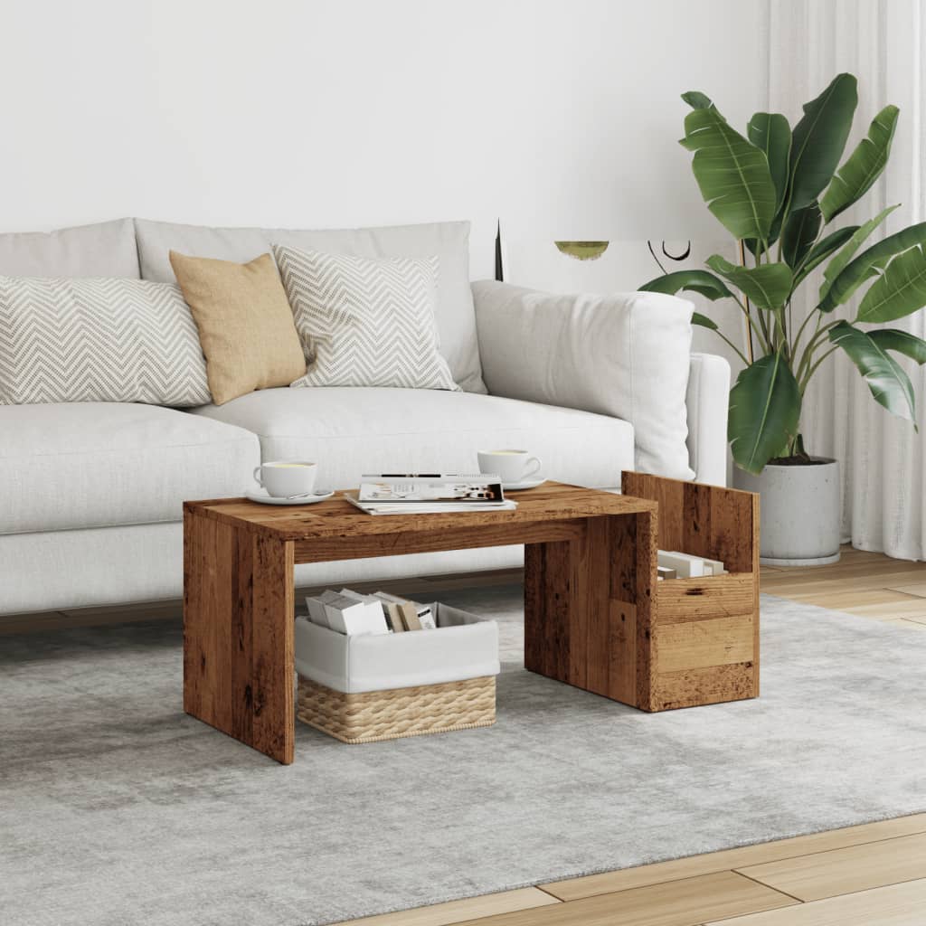 vidaXL Coffee Table Old Wood 90x45x35 cm Engineered Wood 1