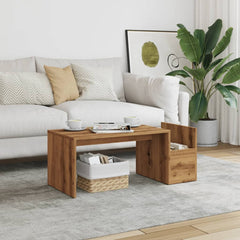 vidaXL Coffee Table Artisian Oak 90x45x35 cm Engineered Wood 1