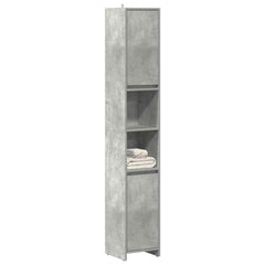 vidaXL Bathroom Cabinet Concrete Grey 30x30x183.5 cm Engineered Wood 1
