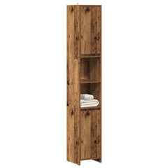 vidaXL Bathroom Cabinet Old Wood 30x30x183.5 cm Engineered Wood 1
