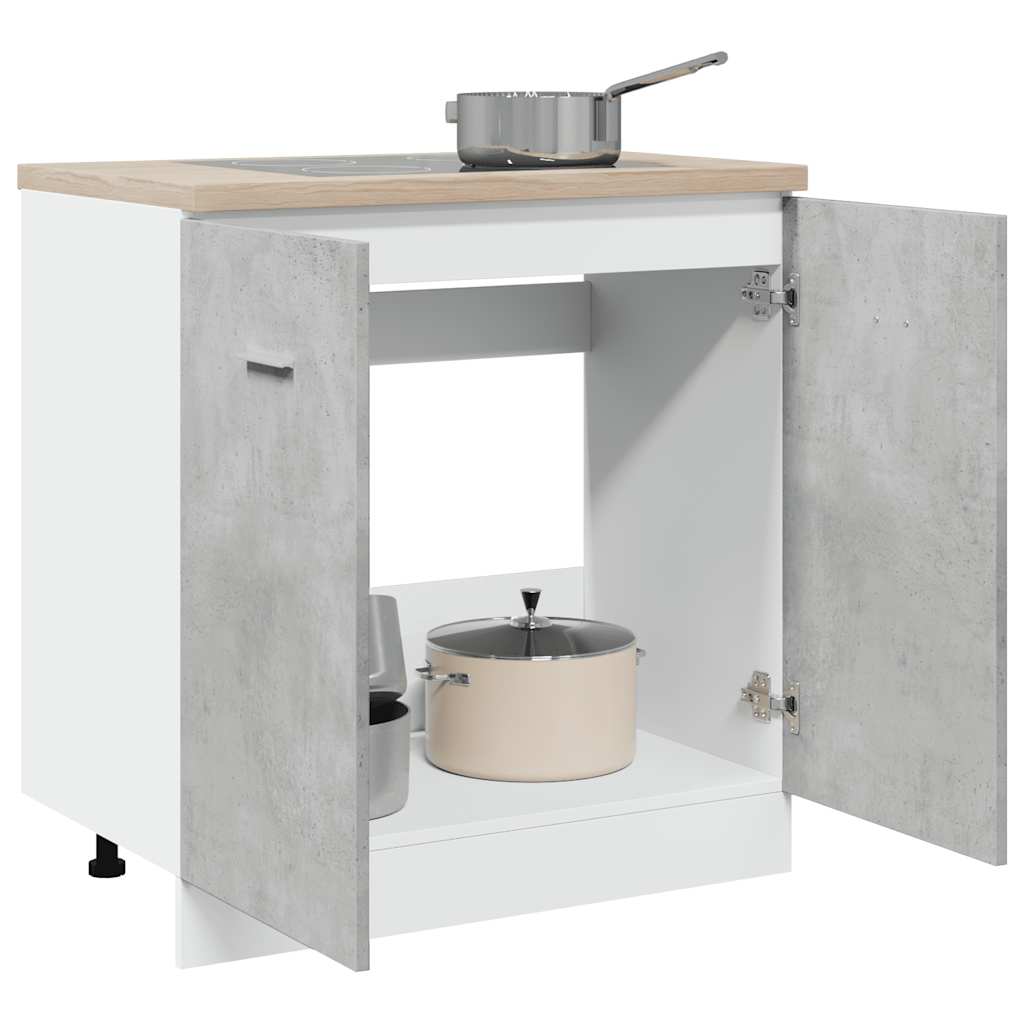 vidaXL Sink Bottom Cabinet Lyon Concrete Grey 80x46x81.5 cm Engineered Wood 5