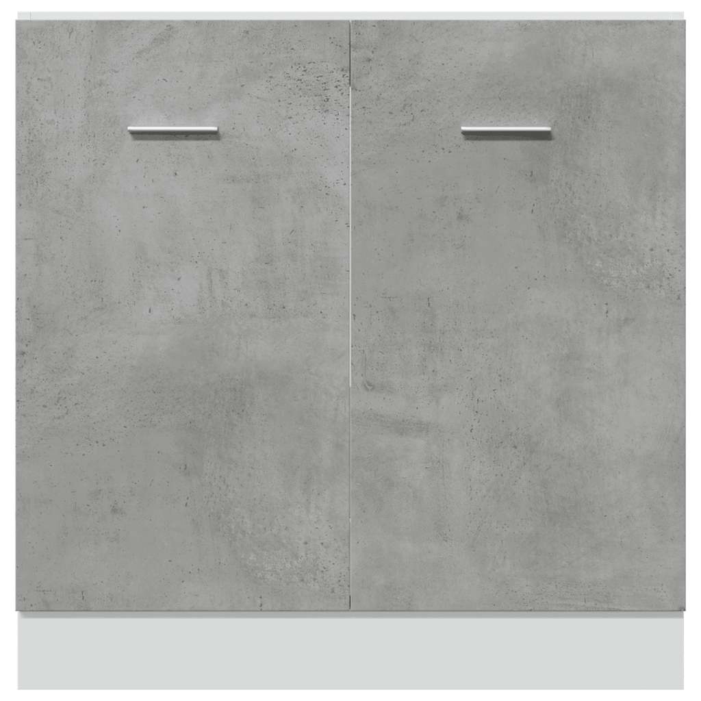 vidaXL Sink Bottom Cabinet Lyon Concrete Grey 80x46x81.5 cm Engineered Wood 6