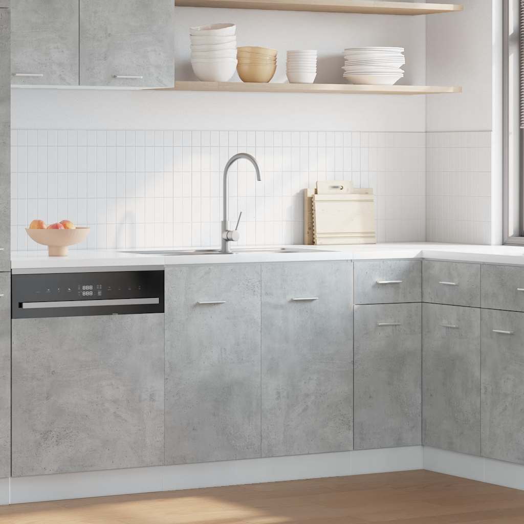 vidaXL Sink Bottom Cabinet Lyon Concrete Grey 80x46x81.5 cm Engineered Wood 1