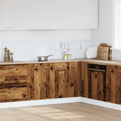 vidaXL Drawer Bottom Cabinet Lyon Old Wood 40x46x81.5 cm Engineered Wood 3