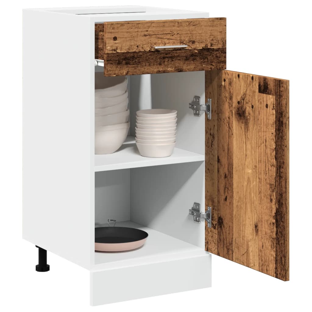 vidaXL Drawer Bottom Cabinet Lyon Old Wood 40x46x81.5 cm Engineered Wood 1