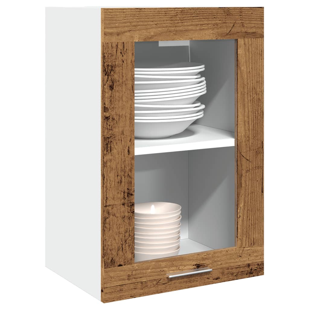 vidaXL Hanging Cabinet and White 57 x 57 x 40 cm Old Wood