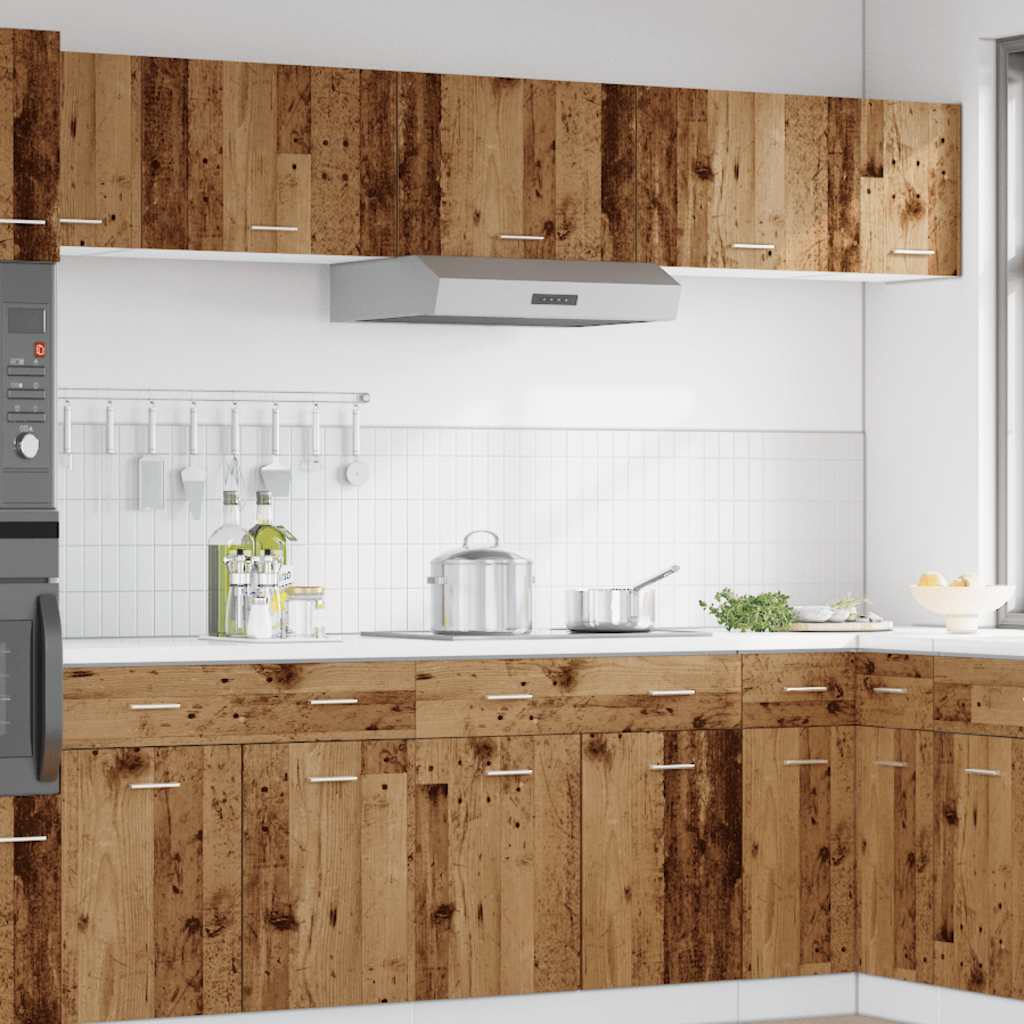 vidaXL Hanging Cabinet Lyon Old Wood 60x31x40 cm Engineered Wood 3