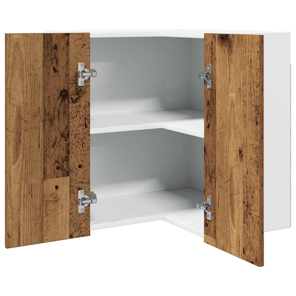 vidaXL Hanging Cabinet and White 57 x 57 x 40 cm Old Wood