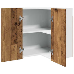 vidaXL Hanging Cabinet and White 57 x 57 x 40 cm Old Wood