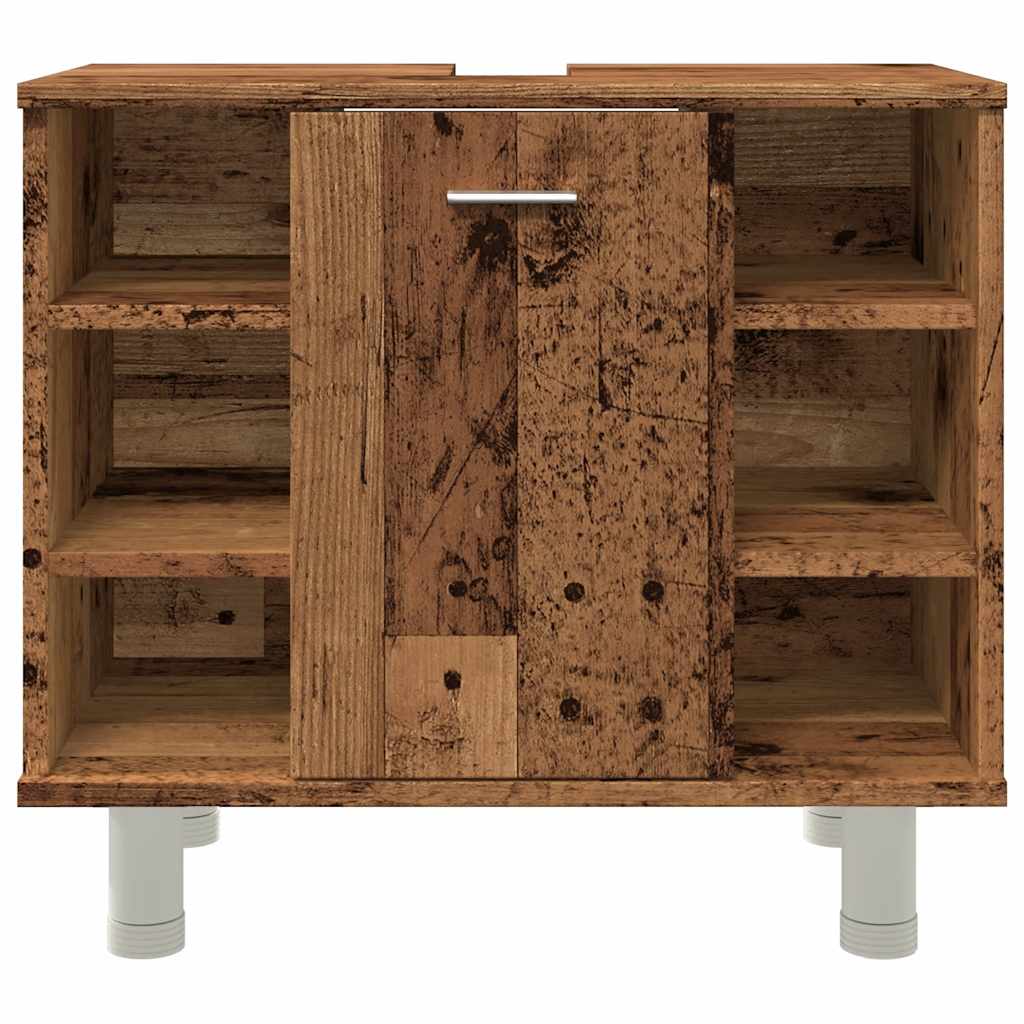 vidaXL Bathroom Cabinet Old Wood 60x32x53.5 cm Engineered Wood 5