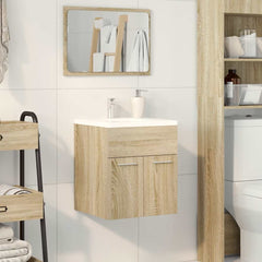 vidaXL Bathroom Sink Cabinet Sonoma Oak 41x38.5x46 cm Engineered Wood 3