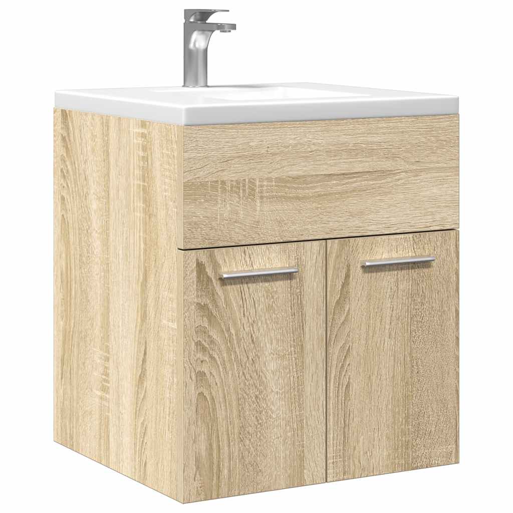 vidaXL Bathroom Sink Cabinet Sonoma Oak 41x38.5x46 cm Engineered Wood 1