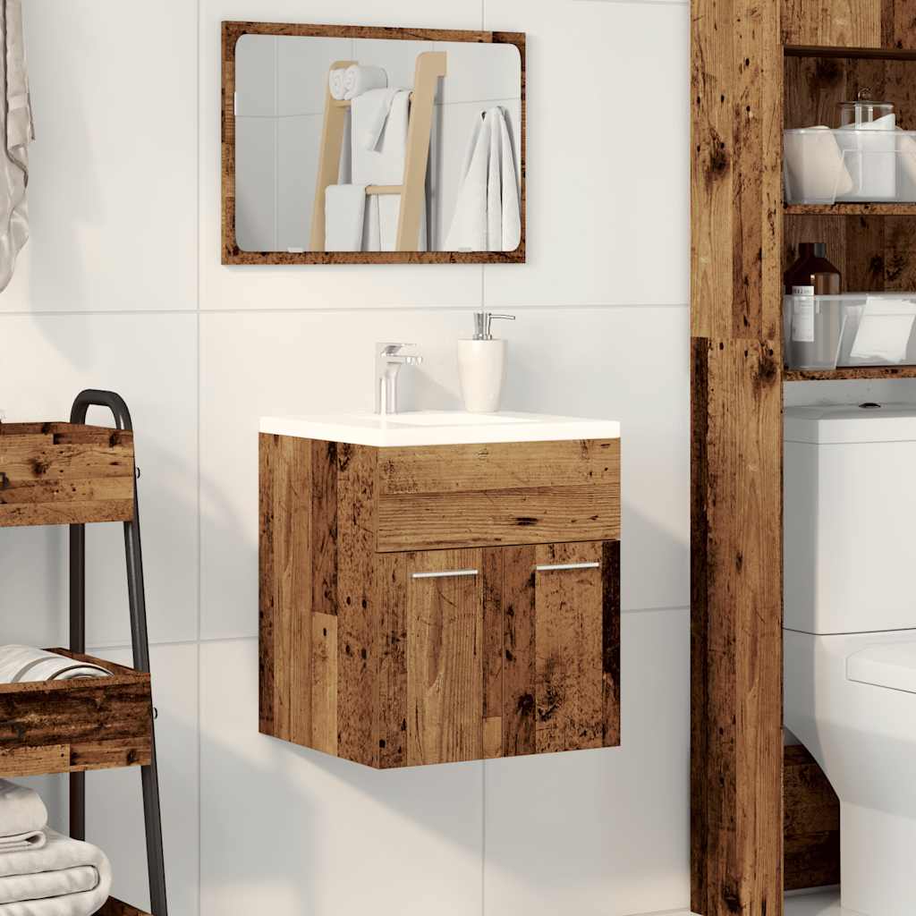 vidaXL Bathroom Sink Cabinet Old Wood 41x38.5x46 cm Engineered Wood 3