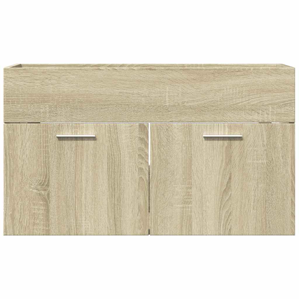 vidaXL Sink Cabinet Sonoma Oak 80x38.5x46 cm Engineered Wood 4