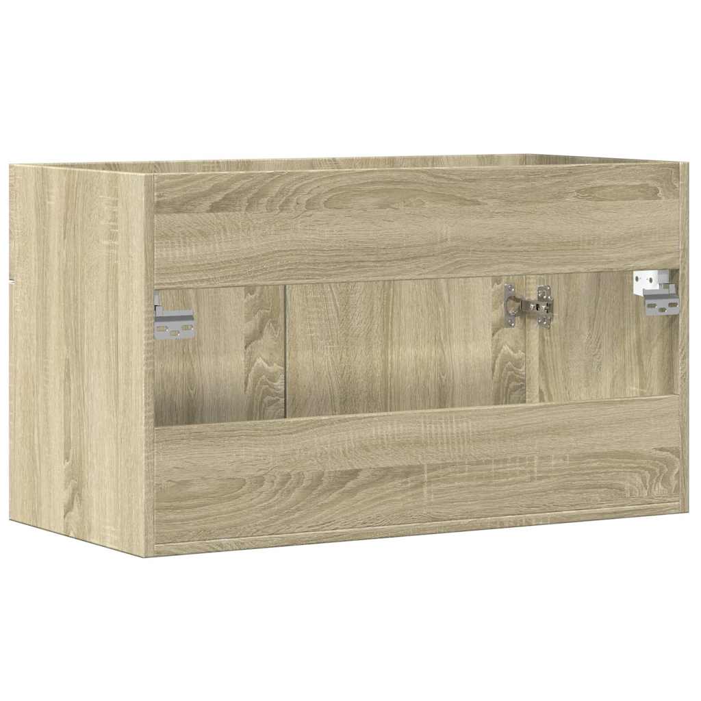 vidaXL Sink Cabinet Sonoma Oak 80x38.5x46 cm Engineered Wood 6