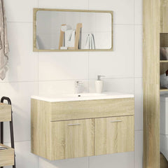 vidaXL Sink Cabinet Sonoma Oak 80x38.5x46 cm Engineered Wood 1