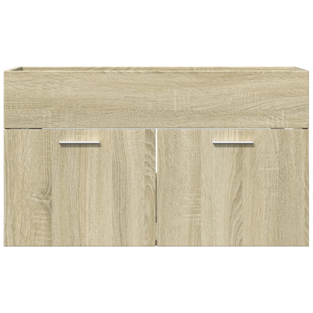 vidaXL Bathroom Sink Cabinet Sonoma Oak 90x38.5x46 cm Engineered Wood 4