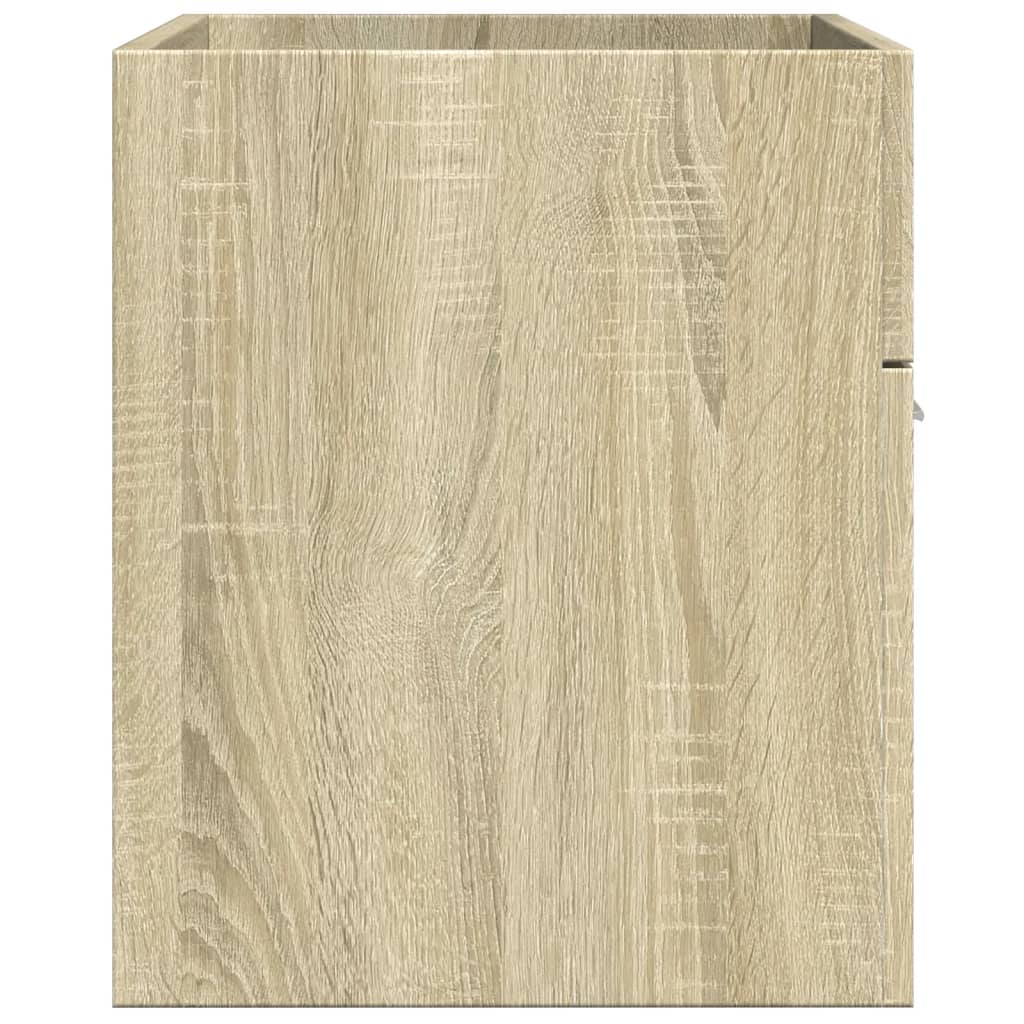 vidaXL Bathroom Sink Cabinet Sonoma Oak 90x38.5x46 cm Engineered Wood 5