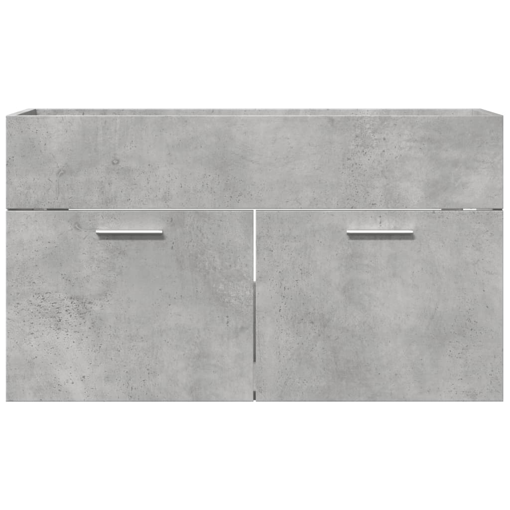 vidaXL Bathroom Sink Cabinet Concrete Grey 90x38.5x46 cm Engineered Wood 4
