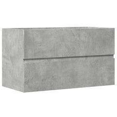 vidaXL Bathroom Hanging Cabinet Concrete Grey 80x38.5x45 cm Engineered Wood 2