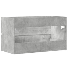 vidaXL Bathroom Hanging Cabinet Concrete Grey 80x38.5x45 cm Engineered Wood 6