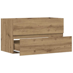 vidaXL Sink Cabinet Artisian Oak 90x38.5x45 cm Engineered Wood 4