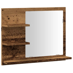 vidaXL Bathroom Mirror Cabinet Old Wood 60x10.5x45 cm 2