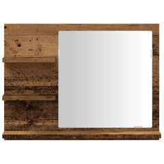 vidaXL Bathroom Mirror Cabinet Old Wood 60x10.5x45 cm 4