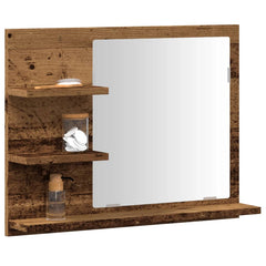 vidaXL Bathroom Mirror Cabinet Old Wood 60x10.5x45 cm 1