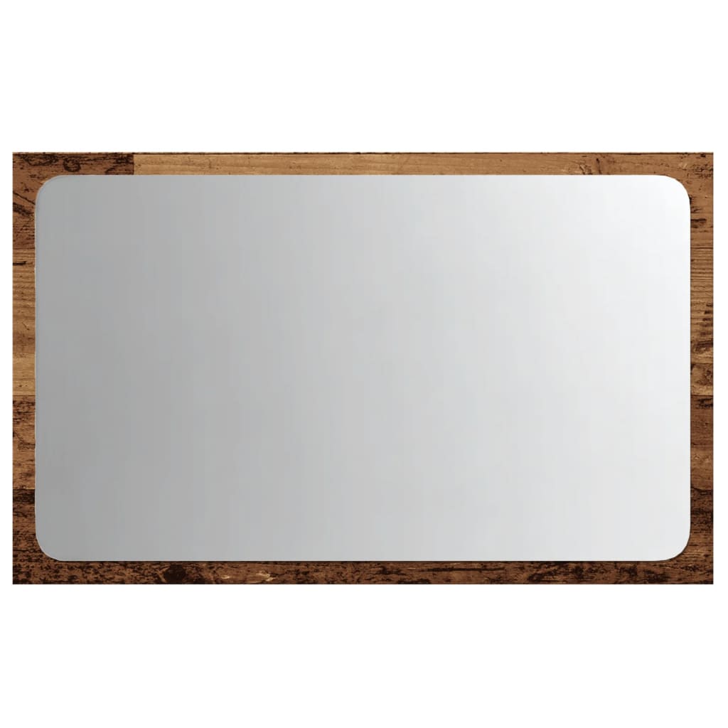vidaXL Bathroom Mirror with LED Light Old Wood 60x8.5x38 cm 6
