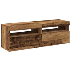 vidaXL 2 Piece TV Cabinet Set with LED Lights Old Wood Engineered Wood 6