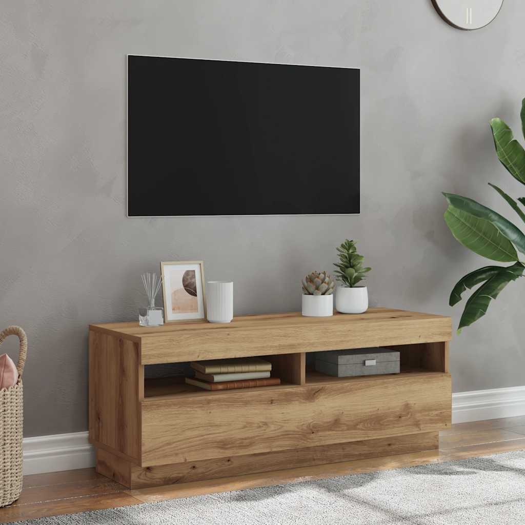vidaXL TV Cabinet with LED Lights 80x35x40 cm
