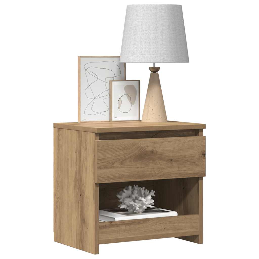 vidaXL Bedside Cabinet Artisan Oak 40x30x39 cm Engineered Wood 3