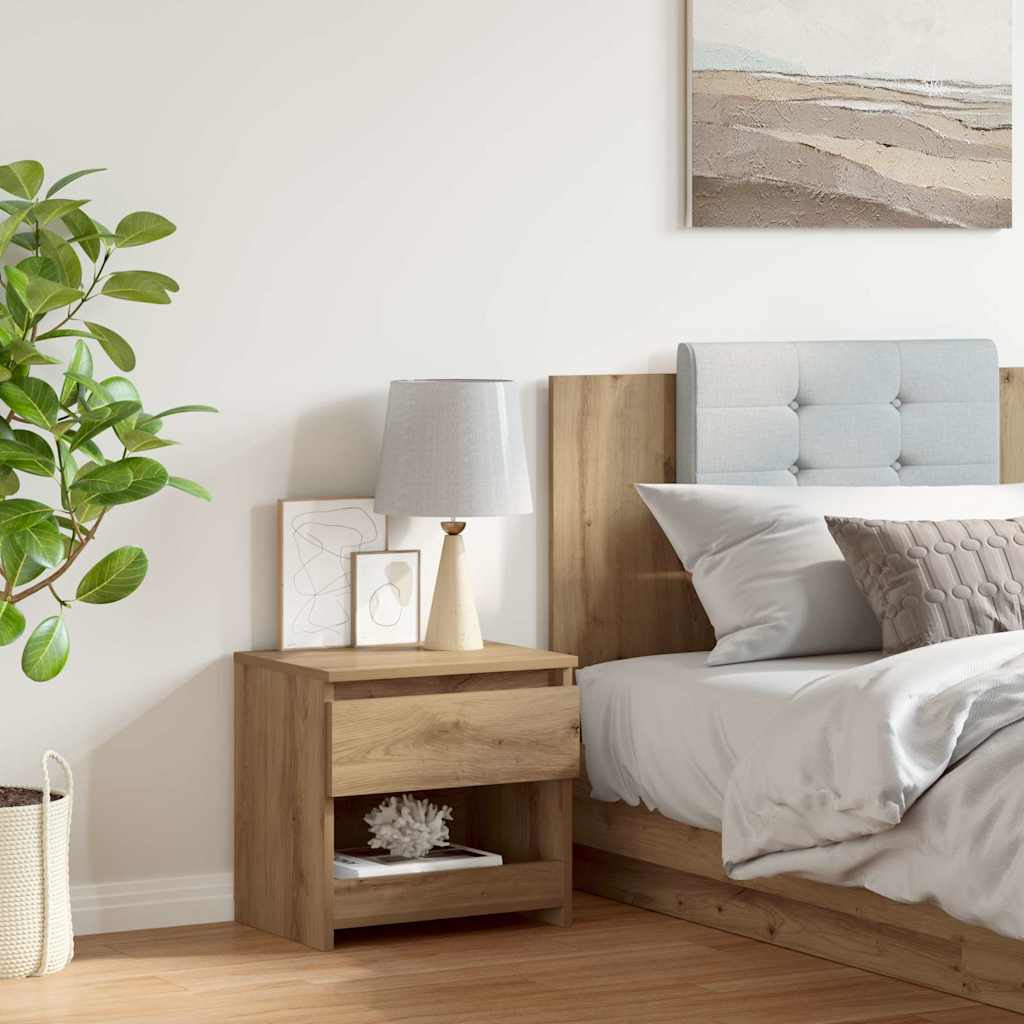 vidaXL Bedside Cabinet Artisan Oak 40x30x39 cm Engineered Wood 1