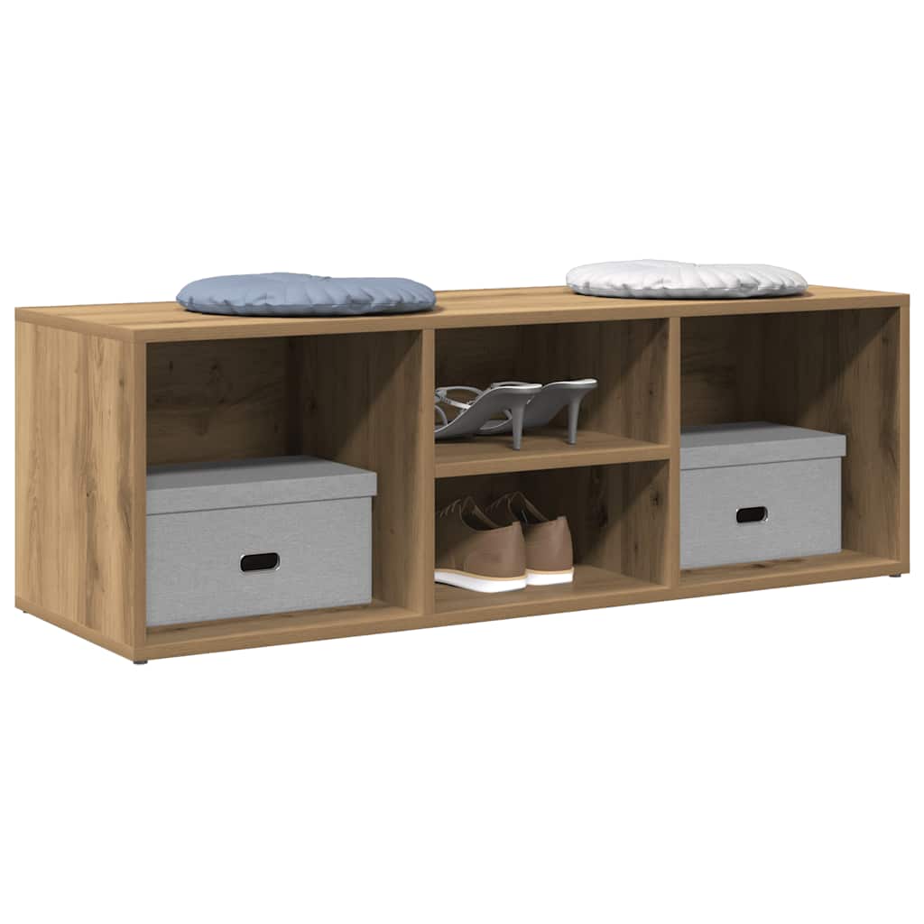 vidaXL Shoe Storage Bench Artisan Oak 102x35x35 cm Engineered Wood 3