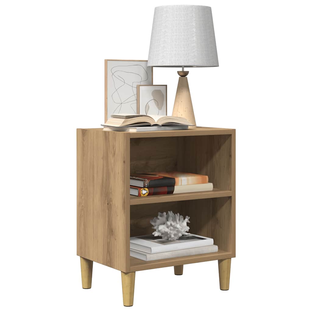 vidaXL Bedside Cabinet Artisan Oak 40x30x50 cm Engineered Wood 3