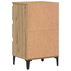 vidaXL Bed Cabinet with Metal Legs Artisan Oak 40x35x69 cm 6