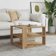 vidaXL Coffee Table Artisan Oak 58x58x40 cm Engineered Wood 1