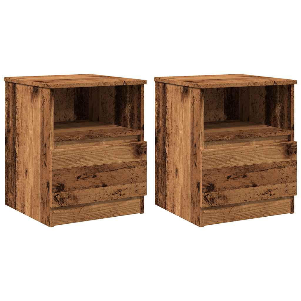 vidaXL Bedside Cabinets 2 pcs Old Wood 40x40x50 cm Engineered Wood 2