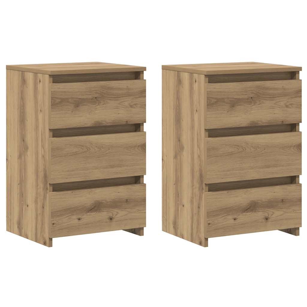 vidaXL Bedside Cabinets 2 pcs Artisan Oak 40x35x62,5 cm Engineered Wood 5