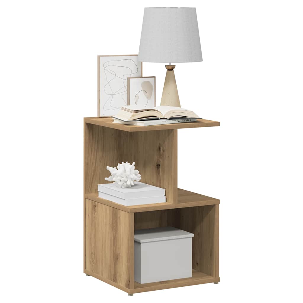 vidaXL Bedside Cabinet Artisan Oak 35x35x55 cm Engineered Wood 3