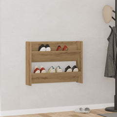 vidaXL Wall Shoe Cabinet Artisan Oak 80x18x60 cm Engineered Wood 1